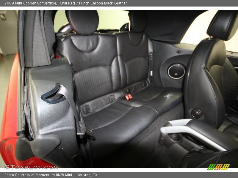 Chili Red / Punch Carbon Black Leather 2009 Mini Cooper Convertible