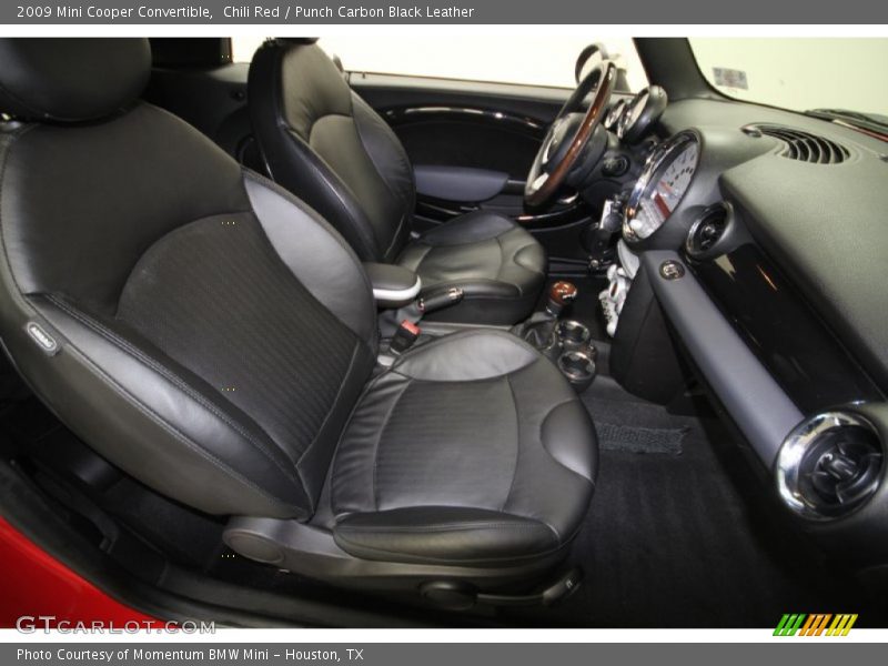 Chili Red / Punch Carbon Black Leather 2009 Mini Cooper Convertible