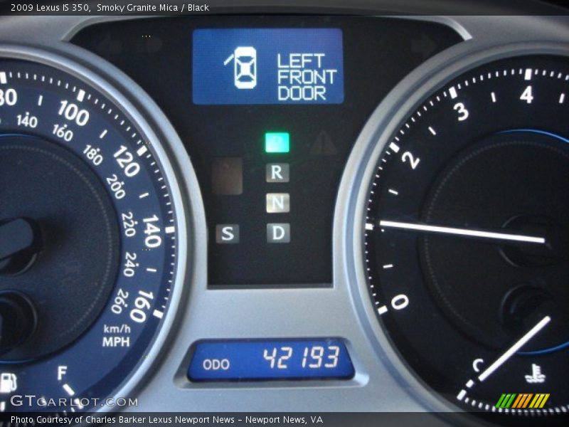 Smoky Granite Mica / Black 2009 Lexus IS 350