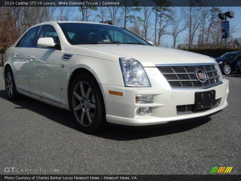 White Diamond Tricoat / Cashmere 2010 Cadillac STS V6 Luxury