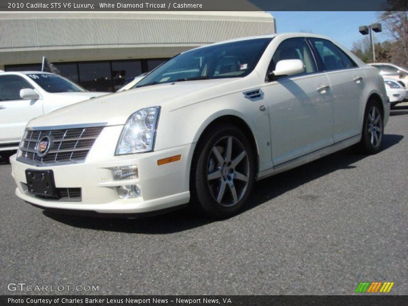 White Diamond Tricoat / Cashmere 2010 Cadillac STS V6 Luxury