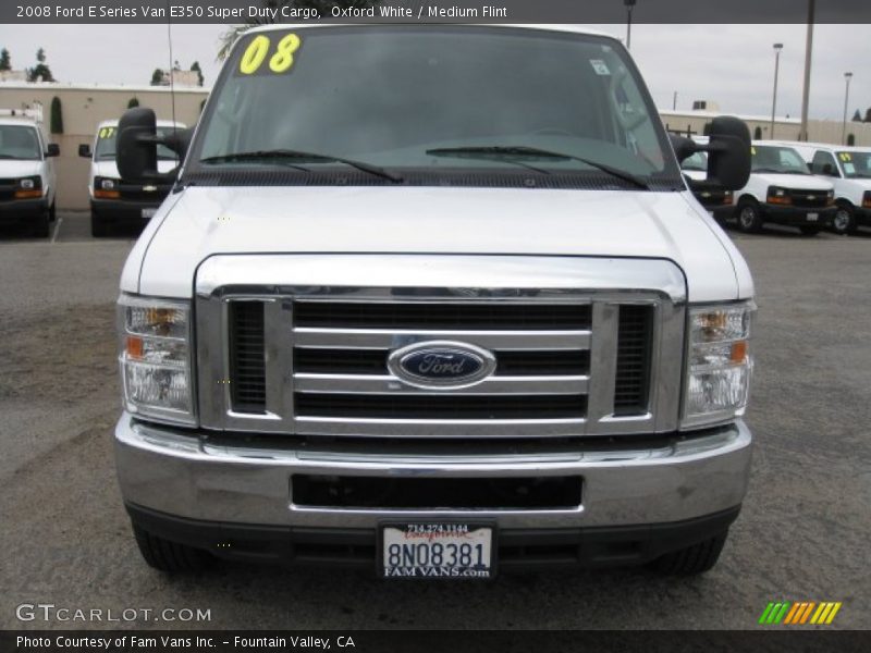 Oxford White / Medium Flint 2008 Ford E Series Van E350 Super Duty Cargo