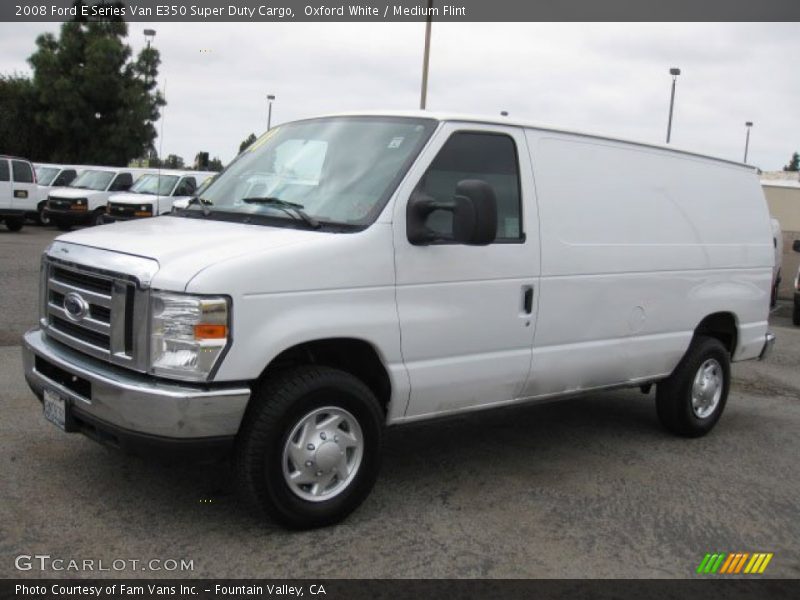 Oxford White / Medium Flint 2008 Ford E Series Van E350 Super Duty Cargo