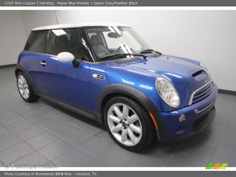 Hyper Blue Metallic / Space Grey/Panther Black 2005 Mini Cooper S Hardtop