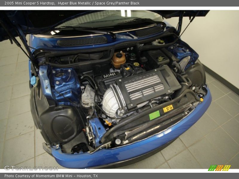 Hyper Blue Metallic / Space Grey/Panther Black 2005 Mini Cooper S Hardtop