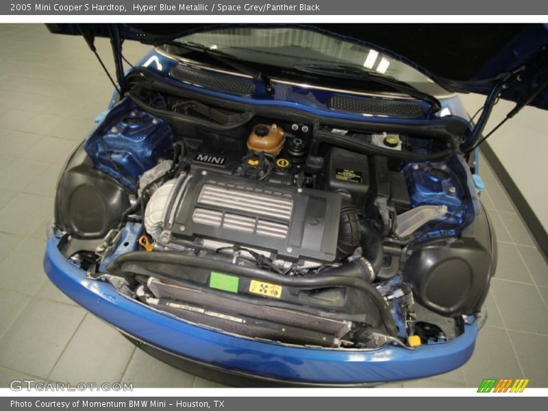Hyper Blue Metallic / Space Grey/Panther Black 2005 Mini Cooper S Hardtop