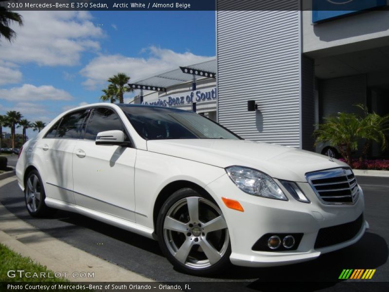 Arctic White / Almond Beige 2010 Mercedes-Benz E 350 Sedan