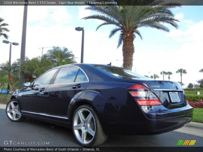 Capri Blue Metallic / Savanna/Cashmere 2009 Mercedes-Benz S 550 Sedan