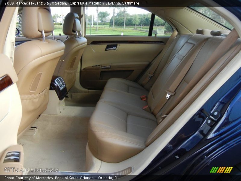 Capri Blue Metallic / Savanna/Cashmere 2009 Mercedes-Benz S 550 Sedan