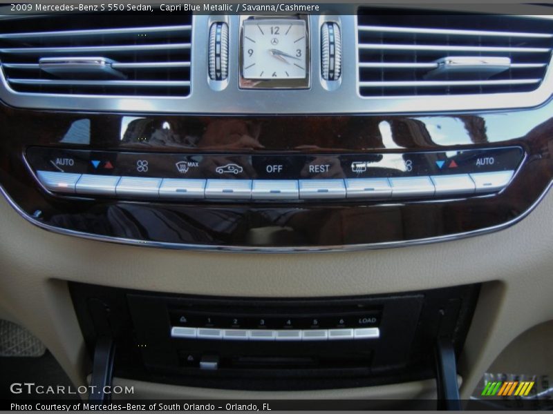 Capri Blue Metallic / Savanna/Cashmere 2009 Mercedes-Benz S 550 Sedan
