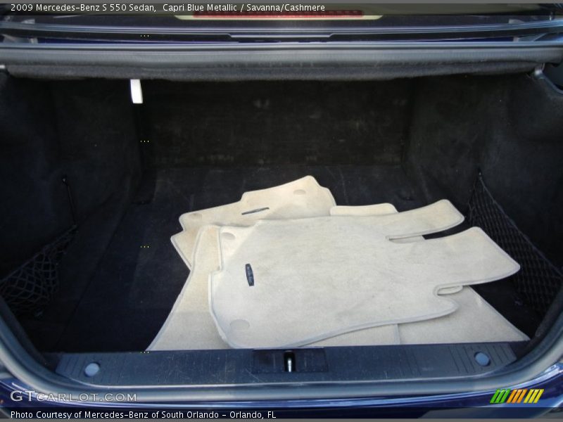 Capri Blue Metallic / Savanna/Cashmere 2009 Mercedes-Benz S 550 Sedan