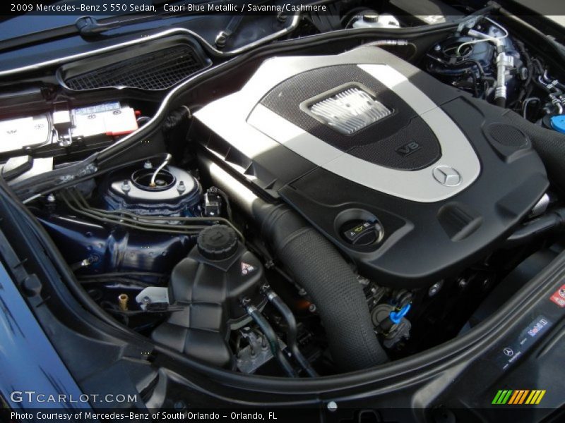 Capri Blue Metallic / Savanna/Cashmere 2009 Mercedes-Benz S 550 Sedan