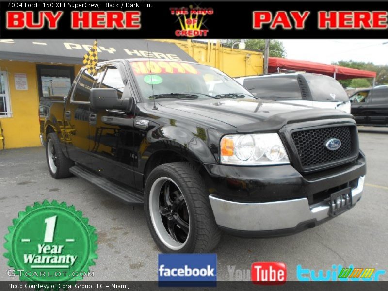 Black / Dark Flint 2004 Ford F150 XLT SuperCrew