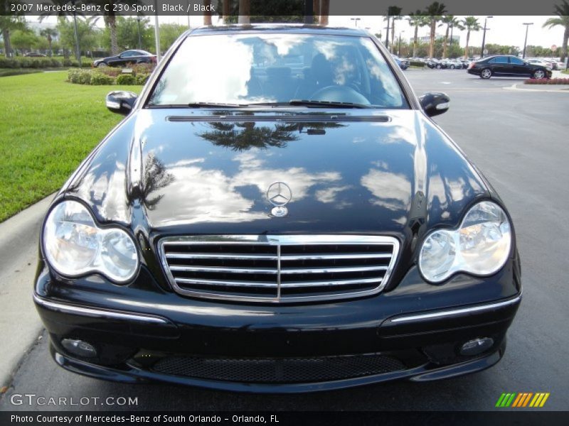 Black / Black 2007 Mercedes-Benz C 230 Sport
