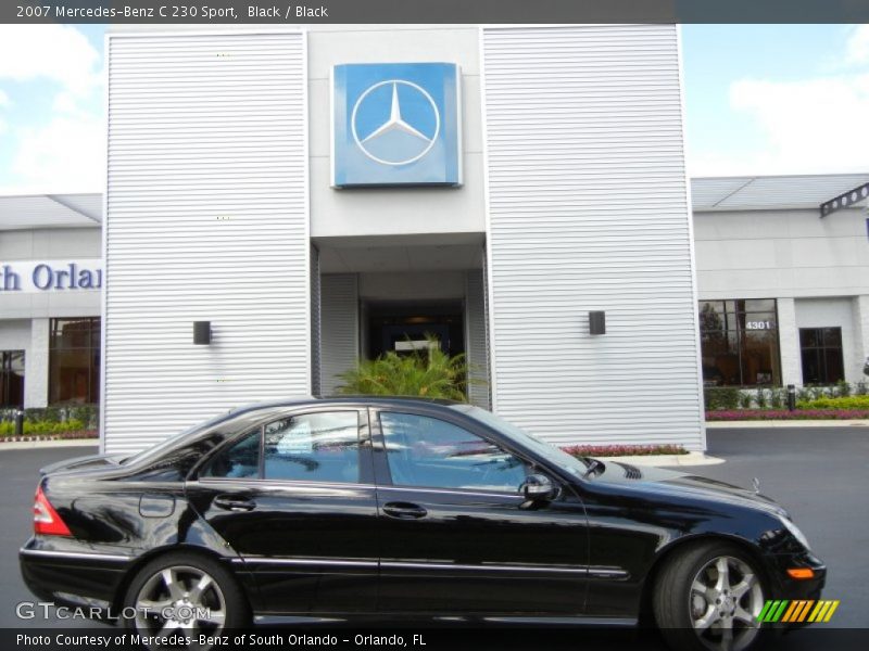 Black / Black 2007 Mercedes-Benz C 230 Sport