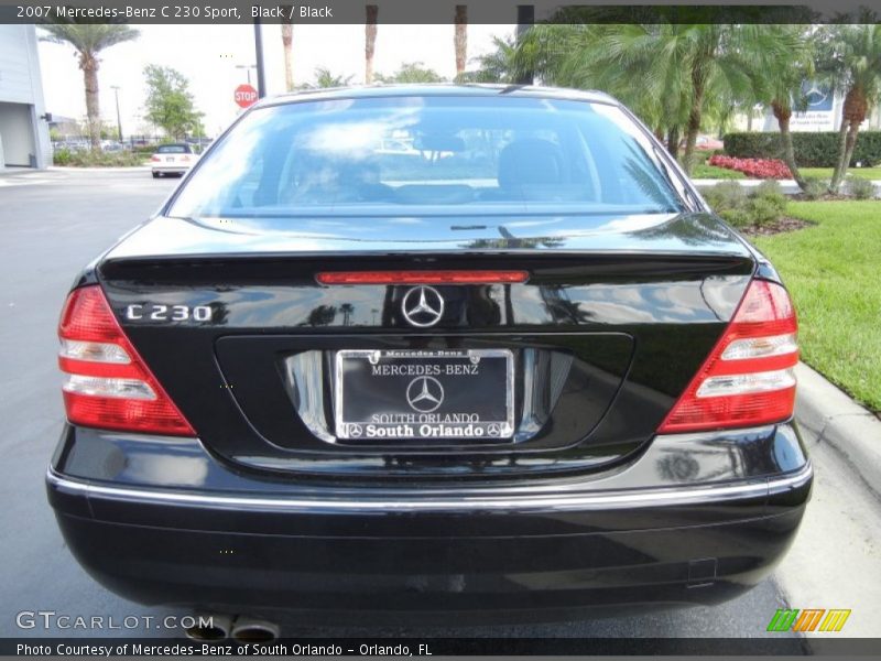 Black / Black 2007 Mercedes-Benz C 230 Sport