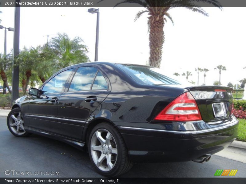 Black / Black 2007 Mercedes-Benz C 230 Sport