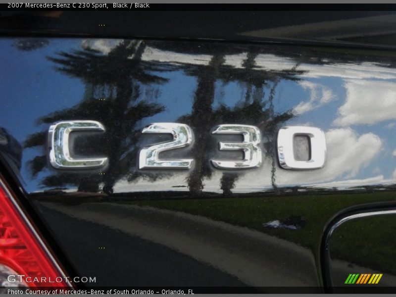 Black / Black 2007 Mercedes-Benz C 230 Sport