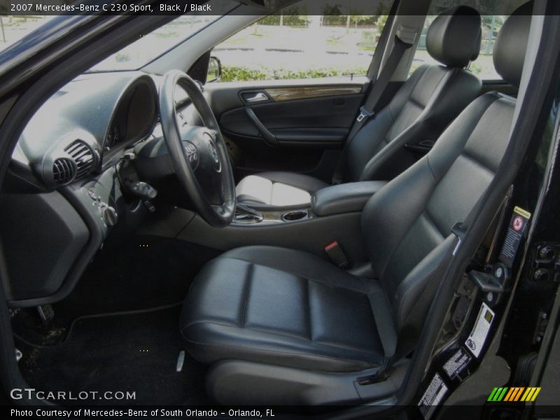 Black / Black 2007 Mercedes-Benz C 230 Sport