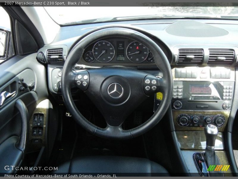Black / Black 2007 Mercedes-Benz C 230 Sport
