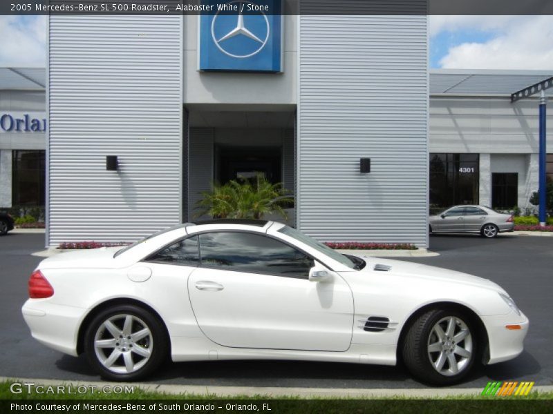 Alabaster White / Stone 2005 Mercedes-Benz SL 500 Roadster