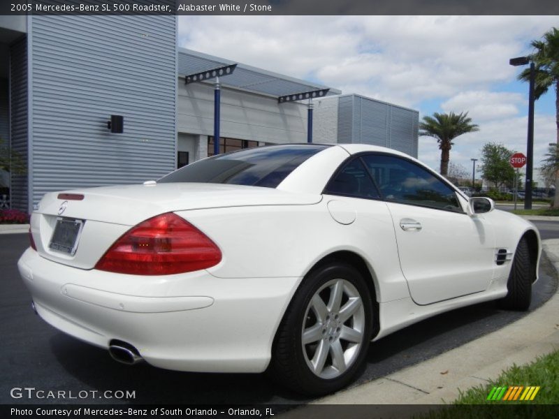 Alabaster White / Stone 2005 Mercedes-Benz SL 500 Roadster