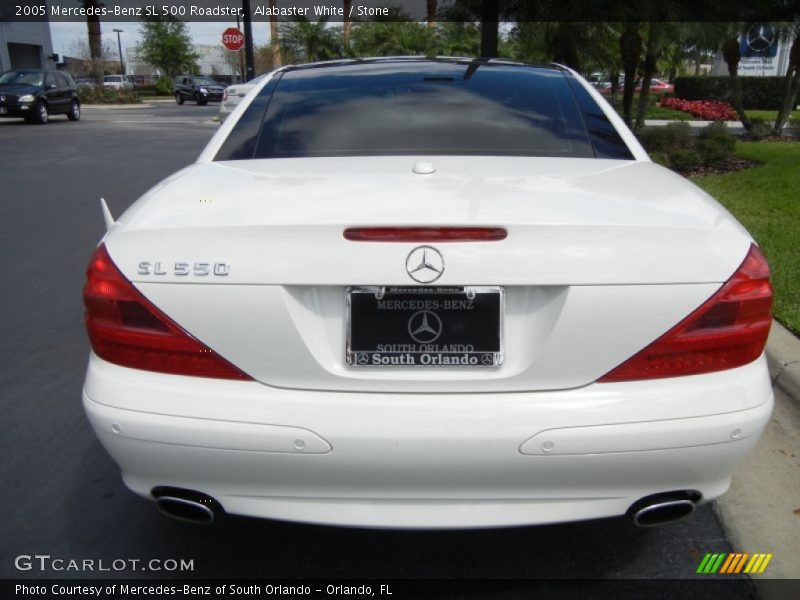 Alabaster White / Stone 2005 Mercedes-Benz SL 500 Roadster