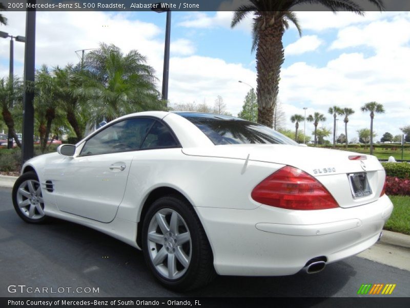 Alabaster White / Stone 2005 Mercedes-Benz SL 500 Roadster