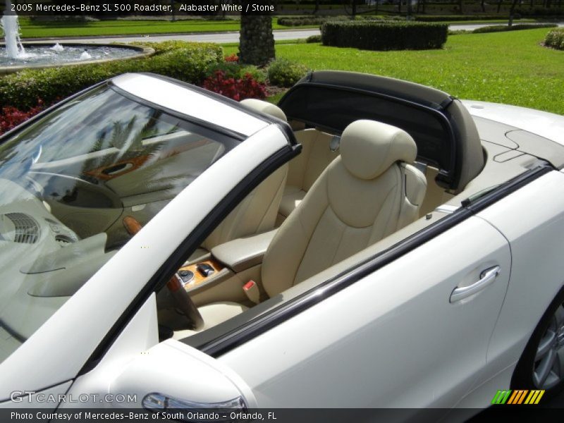 Alabaster White / Stone 2005 Mercedes-Benz SL 500 Roadster