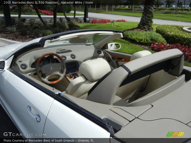 Alabaster White / Stone 2005 Mercedes-Benz SL 500 Roadster