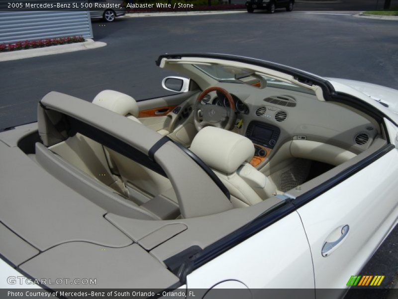 Alabaster White / Stone 2005 Mercedes-Benz SL 500 Roadster