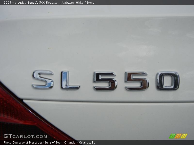 Alabaster White / Stone 2005 Mercedes-Benz SL 500 Roadster