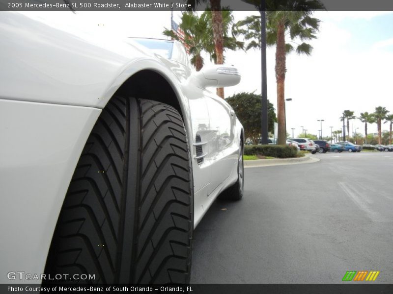 Alabaster White / Stone 2005 Mercedes-Benz SL 500 Roadster