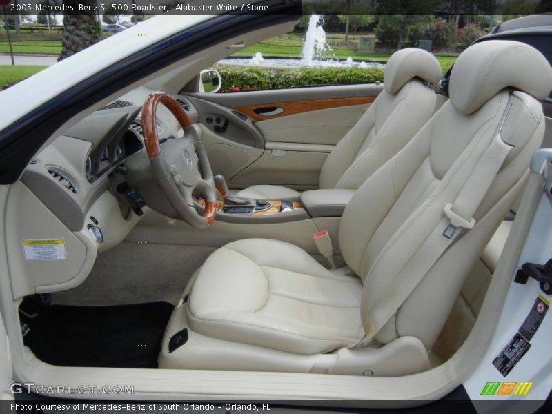 Alabaster White / Stone 2005 Mercedes-Benz SL 500 Roadster