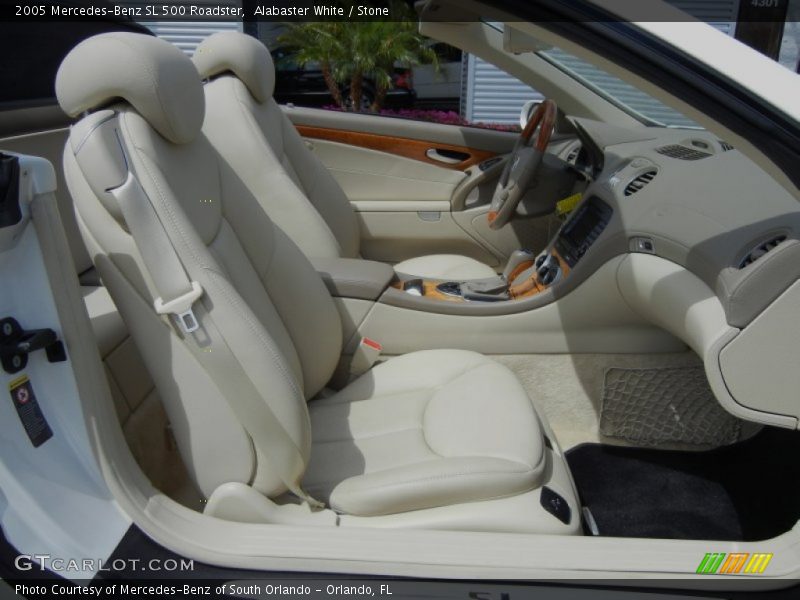 Alabaster White / Stone 2005 Mercedes-Benz SL 500 Roadster