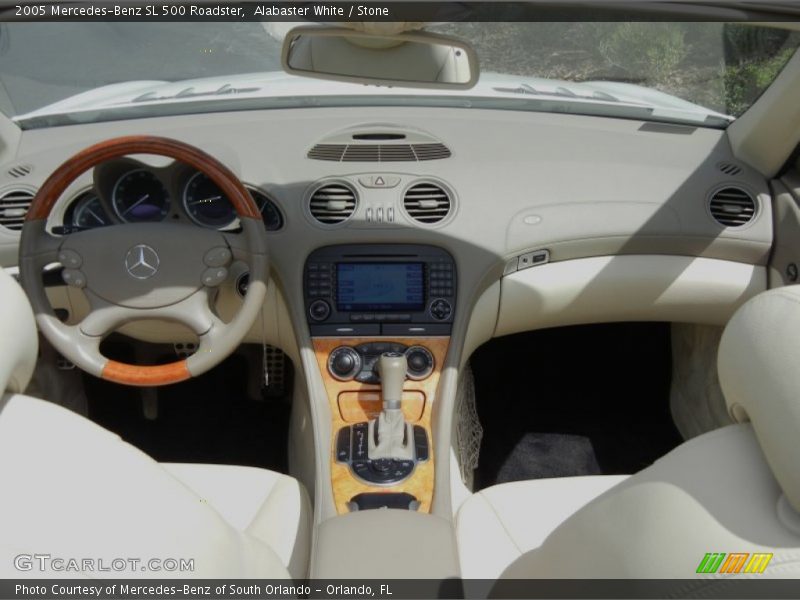 Alabaster White / Stone 2005 Mercedes-Benz SL 500 Roadster
