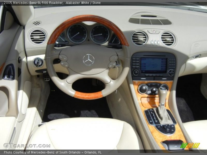 Alabaster White / Stone 2005 Mercedes-Benz SL 500 Roadster