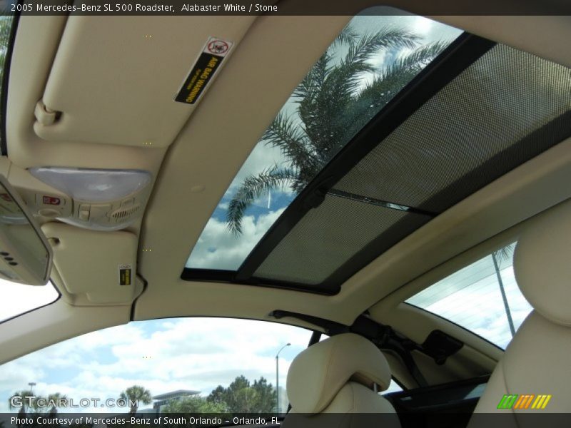 Alabaster White / Stone 2005 Mercedes-Benz SL 500 Roadster