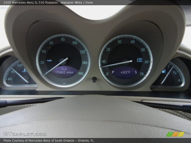 Alabaster White / Stone 2005 Mercedes-Benz SL 500 Roadster