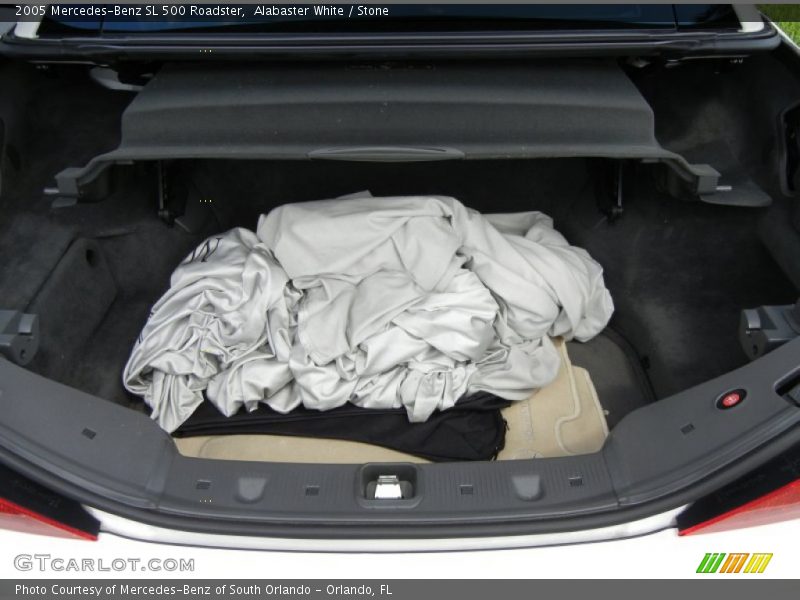 Alabaster White / Stone 2005 Mercedes-Benz SL 500 Roadster
