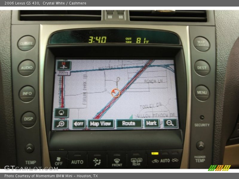 Navigation of 2006 GS 430