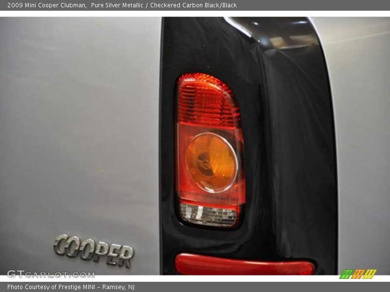 Pure Silver Metallic / Checkered Carbon Black/Black 2009 Mini Cooper Clubman