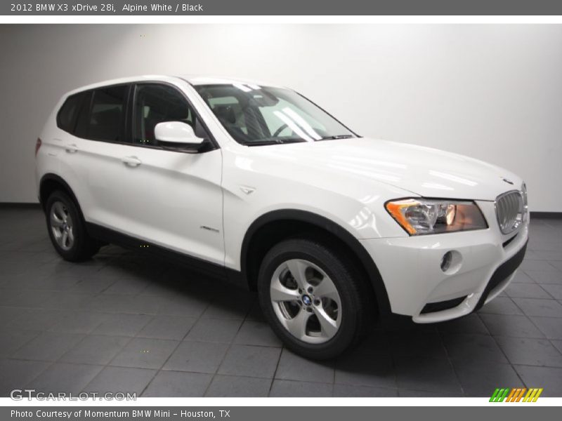 Alpine White / Black 2012 BMW X3 xDrive 28i