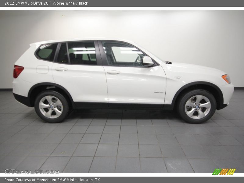 Alpine White / Black 2012 BMW X3 xDrive 28i