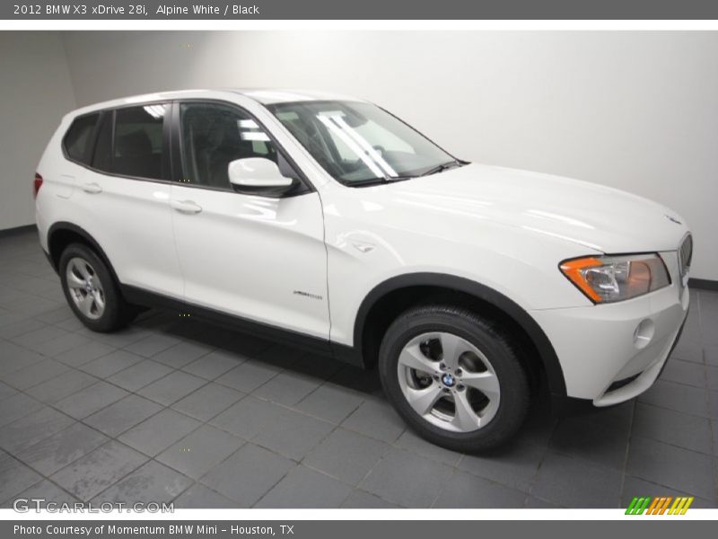 Alpine White / Black 2012 BMW X3 xDrive 28i