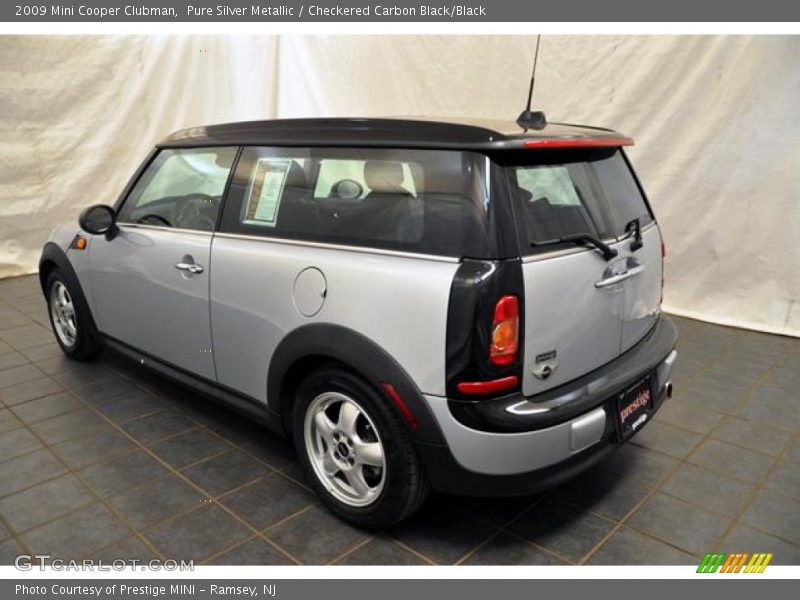 Pure Silver Metallic / Checkered Carbon Black/Black 2009 Mini Cooper Clubman