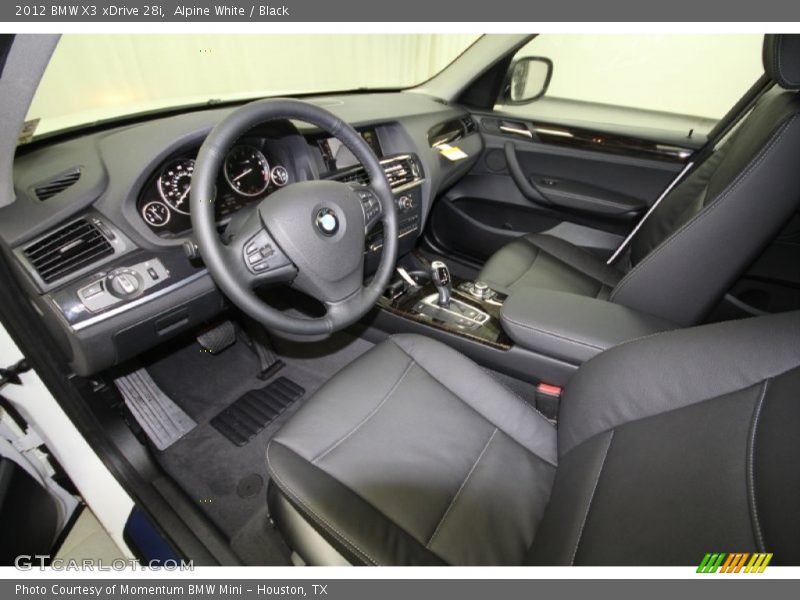 Alpine White / Black 2012 BMW X3 xDrive 28i