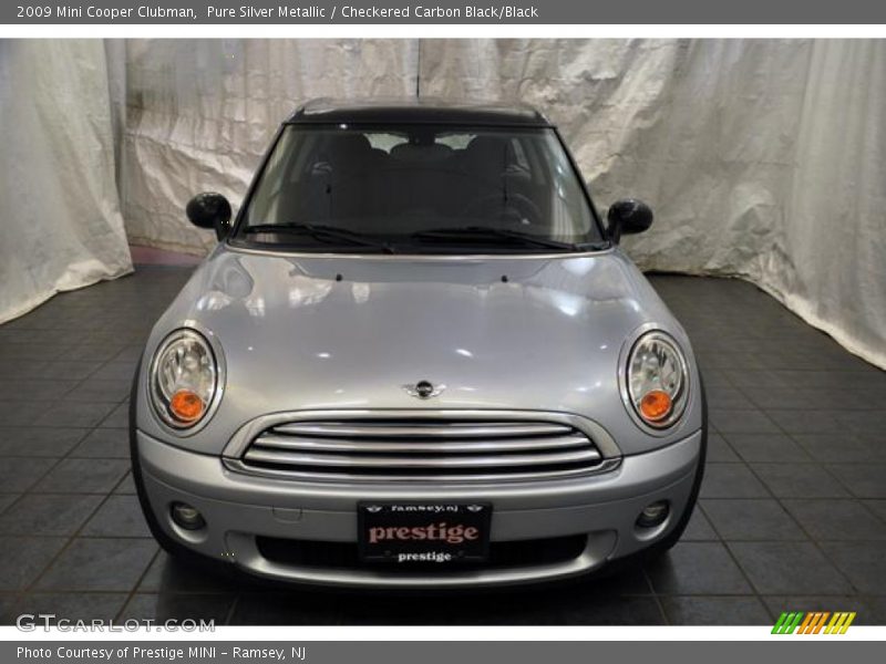 Pure Silver Metallic / Checkered Carbon Black/Black 2009 Mini Cooper Clubman