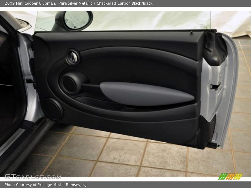 Pure Silver Metallic / Checkered Carbon Black/Black 2009 Mini Cooper Clubman