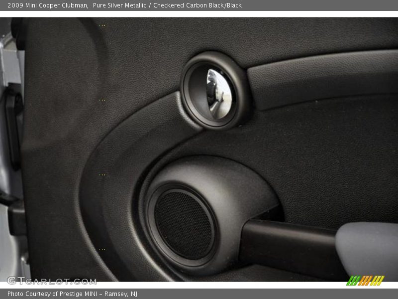 Pure Silver Metallic / Checkered Carbon Black/Black 2009 Mini Cooper Clubman
